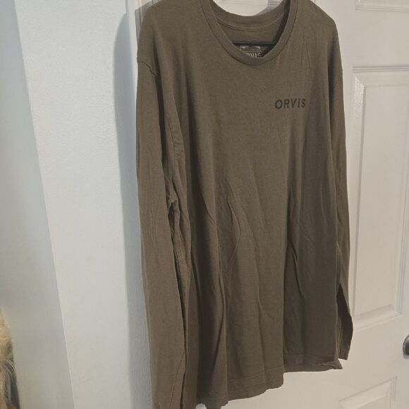 Orvis Men's Long Sleeve Khaki Tee - Picture 4 of 6